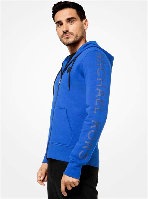 michael kors men's logo print fleece hoodie|Michael Kors thermal hoodie.